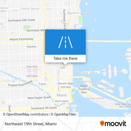 Northeast 19th Street map