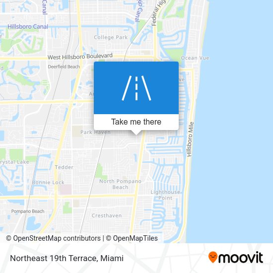 Northeast 19th Terrace map