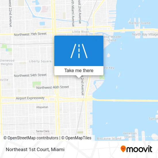 Northeast 1st Court map