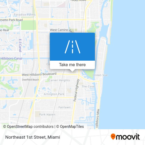 Northeast 1st Street map