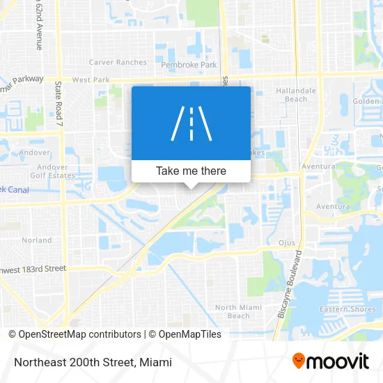 Northeast 200th Street map