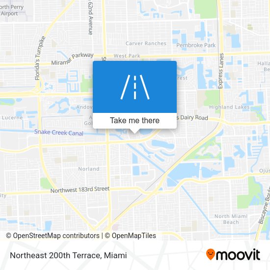 Mapa de Northeast 200th Terrace