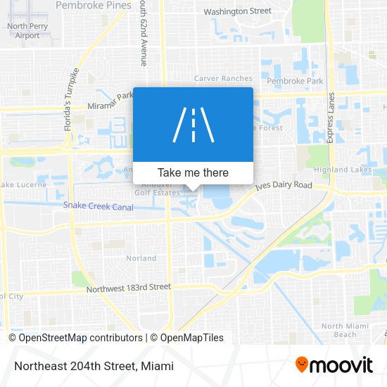 Mapa de Northeast 204th Street