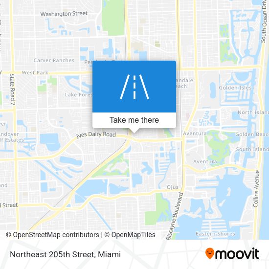 Northeast 205th Street map