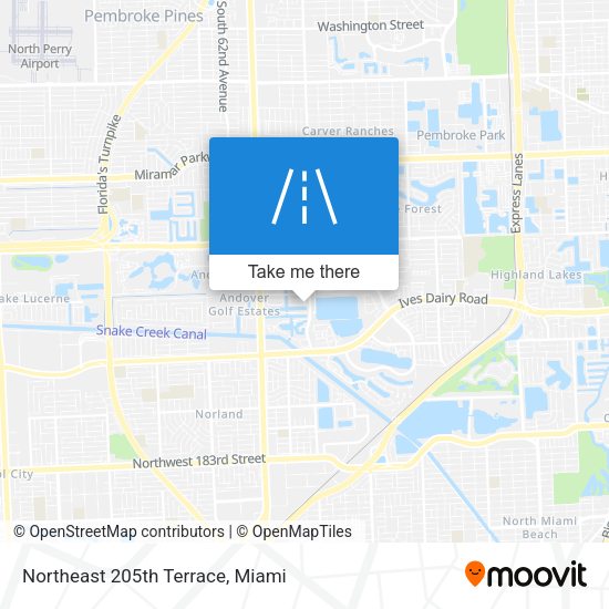 Mapa de Northeast 205th Terrace