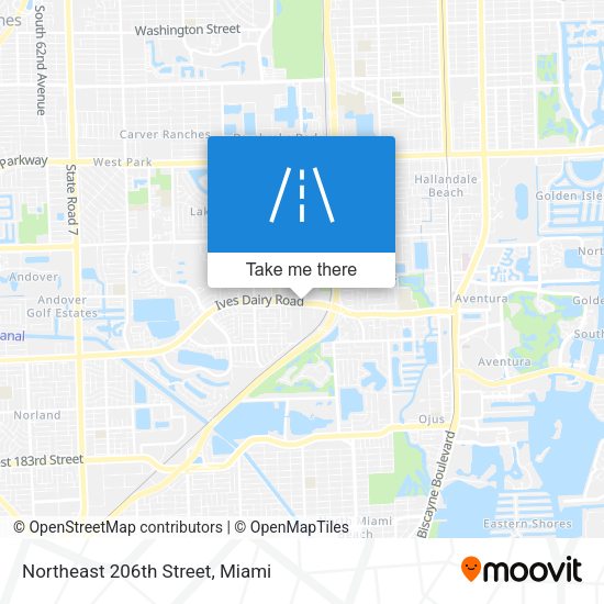 Northeast 206th Street map