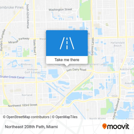 Mapa de Northeast 208th Path