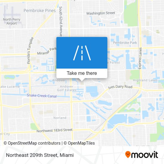 Northeast 209th Street map