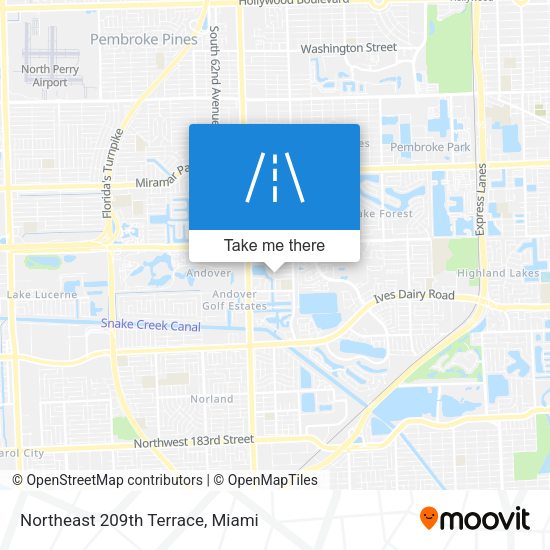Northeast 209th Terrace map
