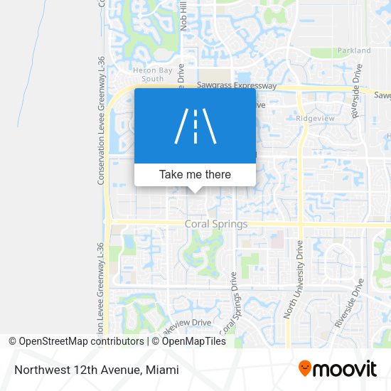 Northwest 12th Avenue map