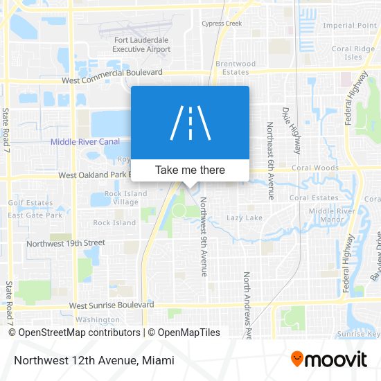 Northwest 12th Avenue map