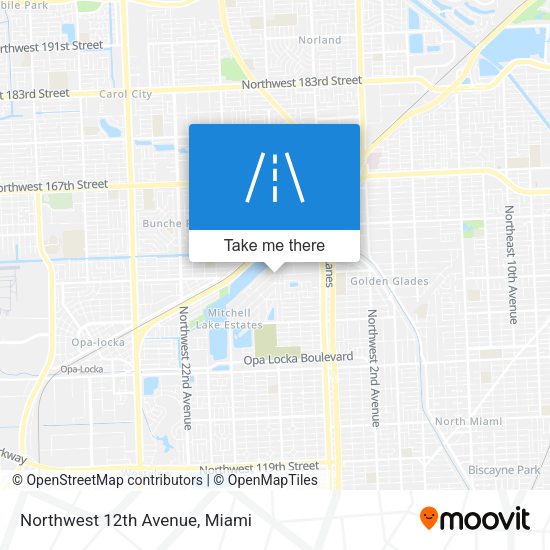 Northwest 12th Avenue map