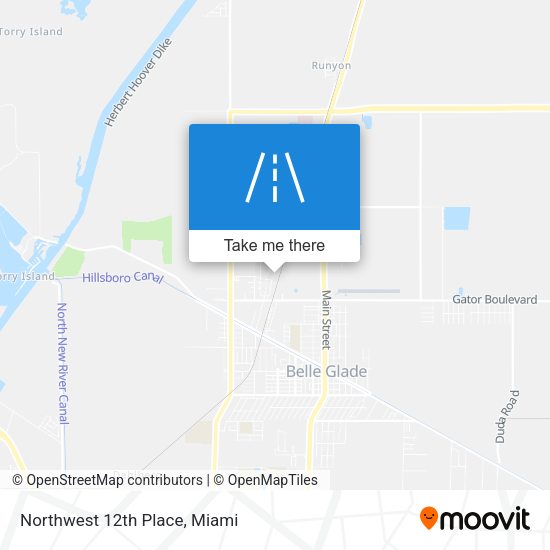 Northwest 12th Place map