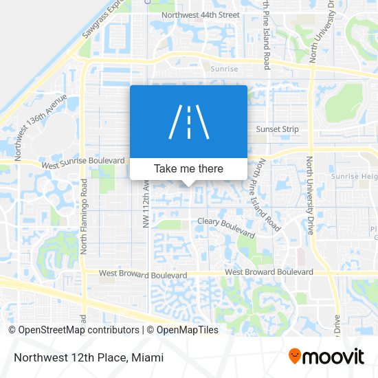 Northwest 12th Place map