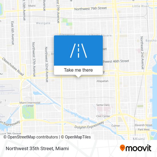 Northwest 35th Street map