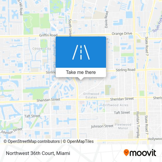 Mapa de Northwest 36th Court