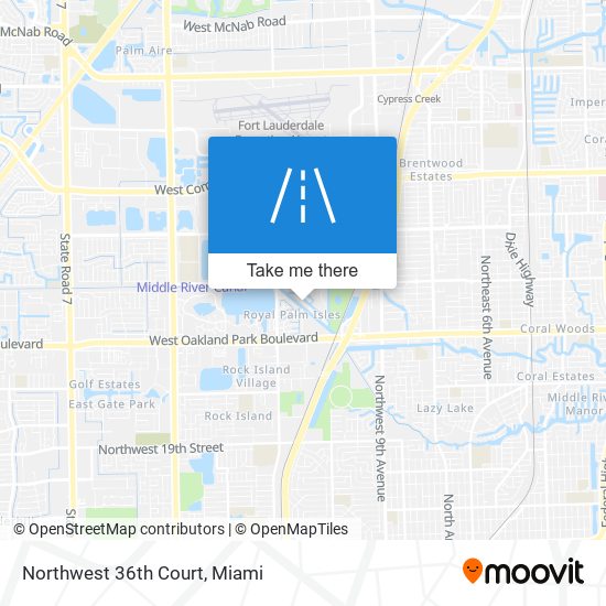 Mapa de Northwest 36th Court