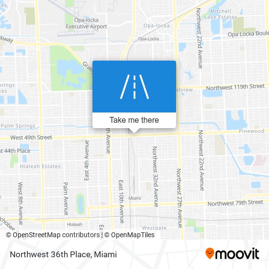 Northwest 36th Place map