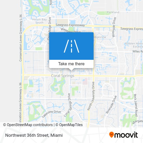 Northwest 36th Street map
