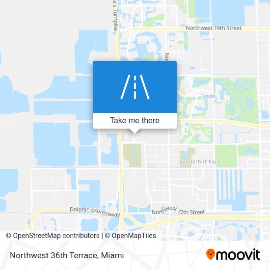 Northwest 36th Terrace map