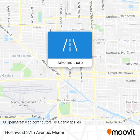 Mapa de Northwest 37th Avenue