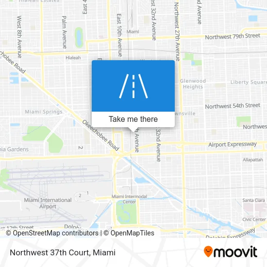 Northwest 37th Court map