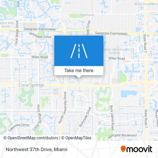 Mapa de Northwest 37th Drive