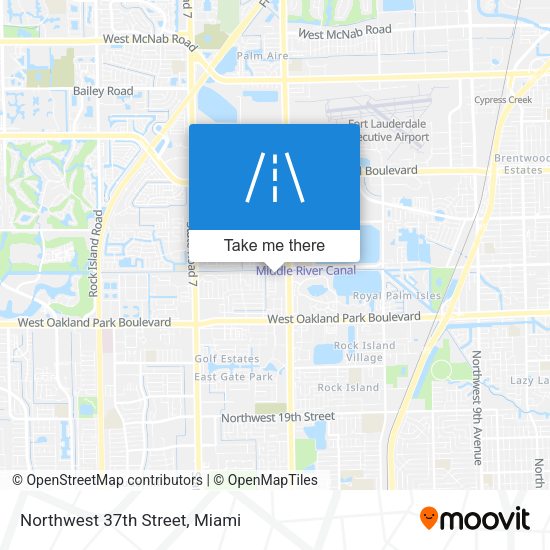 Northwest 37th Street map