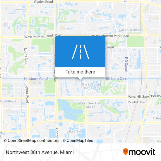 Mapa de Northwest 38th Avenue