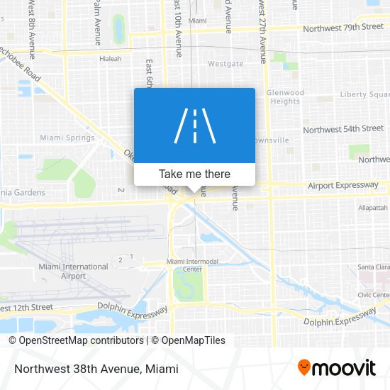 Mapa de Northwest 38th Avenue