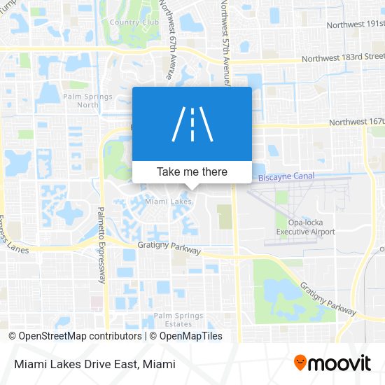 Mapa de Miami Lakes Drive East