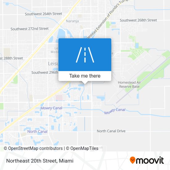 Northeast 20th Street map