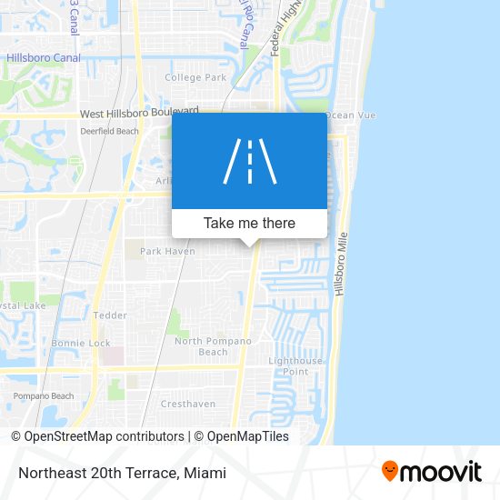 Northeast 20th Terrace map