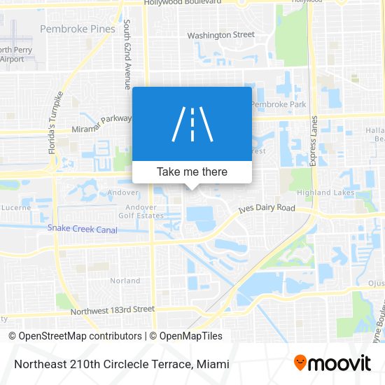 Northeast 210th Circlecle Terrace map