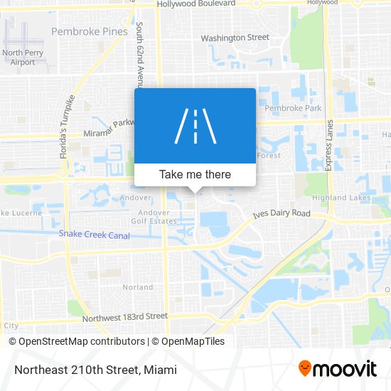 Northeast 210th Street map