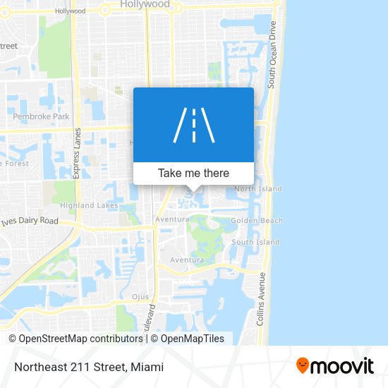 Northeast 211 Street map