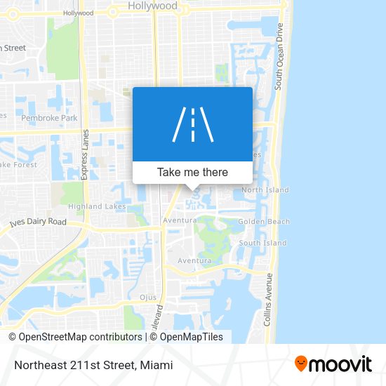 Northeast 211st Street map