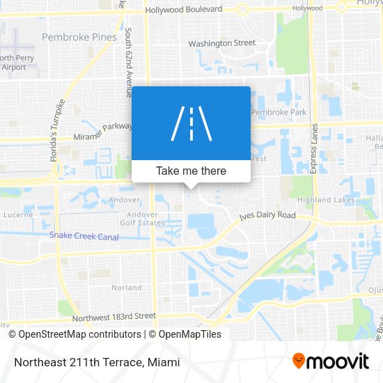 Mapa de Northeast 211th Terrace