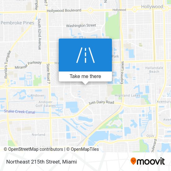 Northeast 215th Street map