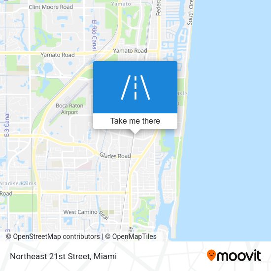Northeast 21st Street map