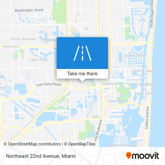 Northeast 22nd Avenue map