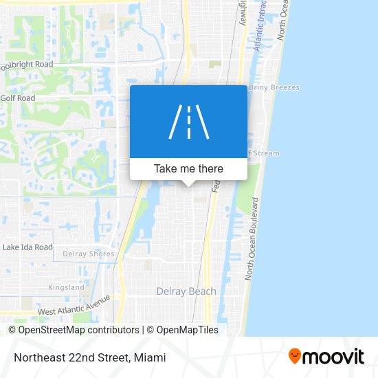 Northeast 22nd Street map