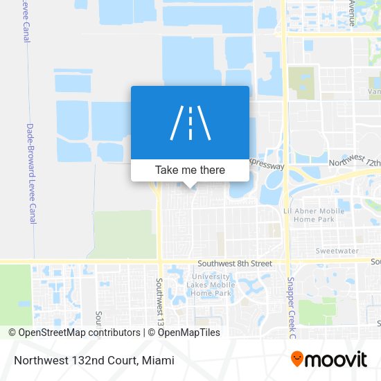 Northwest 132nd Court map