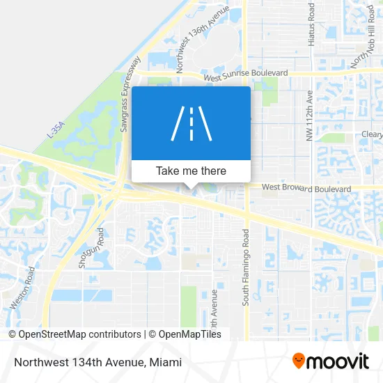 Northwest 134th Avenue map