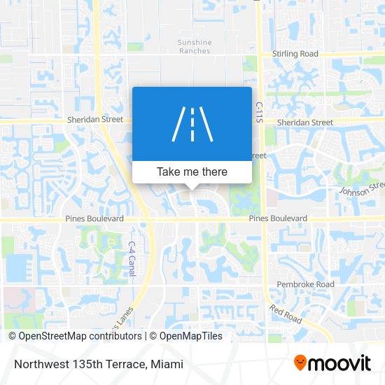 Mapa de Northwest 135th Terrace