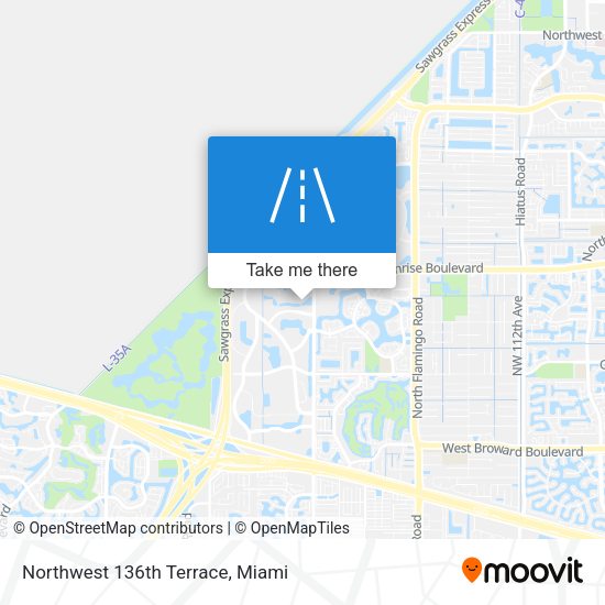 Northwest 136th Terrace map