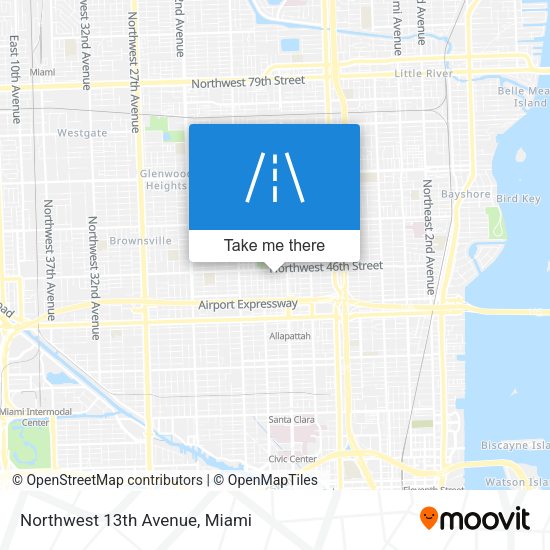 Mapa de Northwest 13th Avenue