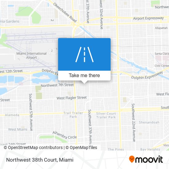 Northwest 38th Court map