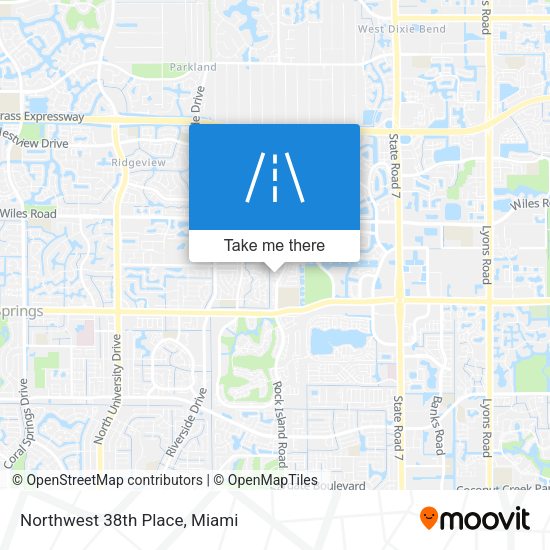 Mapa de Northwest 38th Place