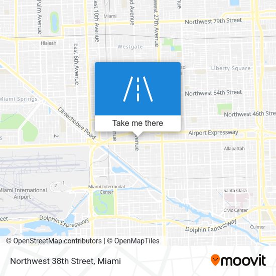 Mapa de Northwest 38th Street